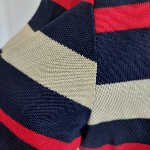 Vintage 1960s R&K Originals Red Blue Striped Knit Boucle Jacket - Picture 6 of 8